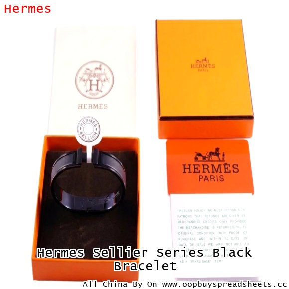 Hermes Sellier Series Black Bracelet