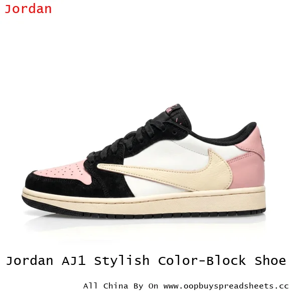 Jordan AJ1 Stylish Color-Block Shoe