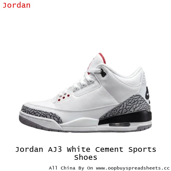 Jordan AJ3 White Cement Sports Shoes