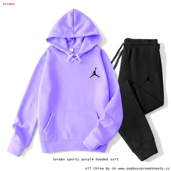 Jordan sporty purple hooded suit