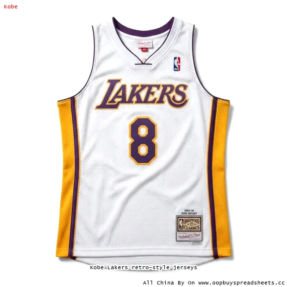 Kobe Lakers retro-style jerseys