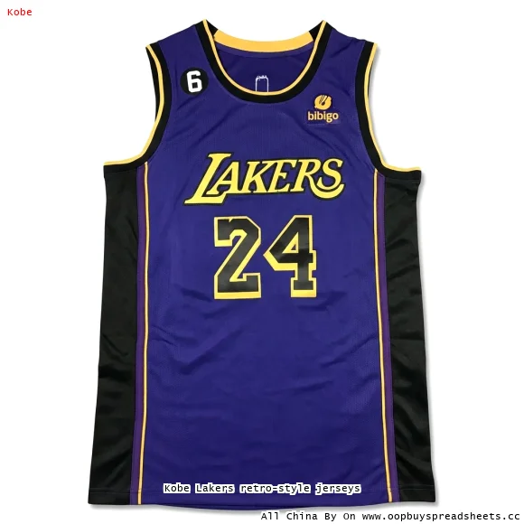 Kobe Lakers retro-style jerseys