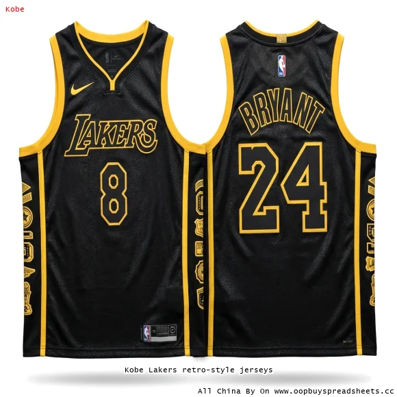 Kobe Lakers retro-style jerseys