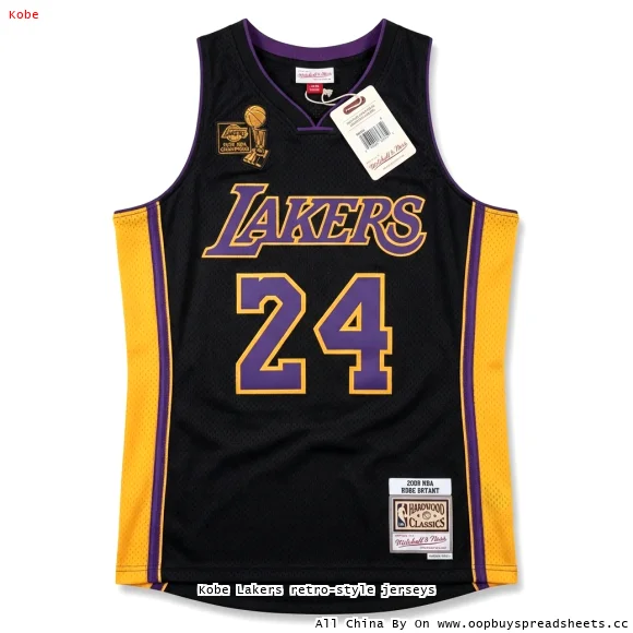 Kobe Lakers retro-style jerseys