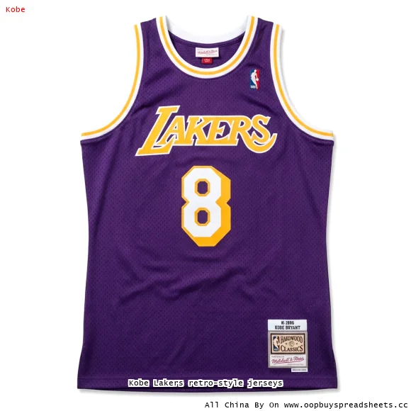 Kobe Lakers retro-style jerseys