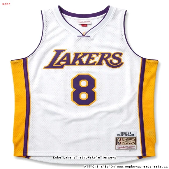 Kobe Lakers retro-style jerseys