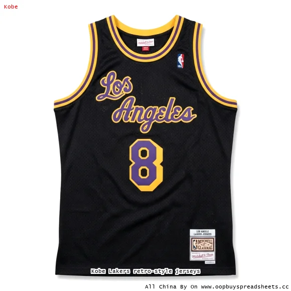 Kobe Lakers retro-style jerseys