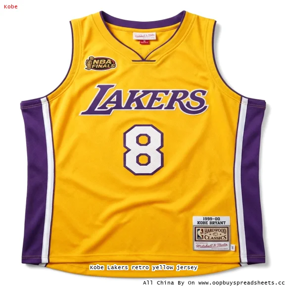 Kobe Lakers retro yellow jersey