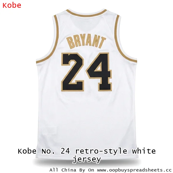 Kobe No. 24 retro-style white jersey