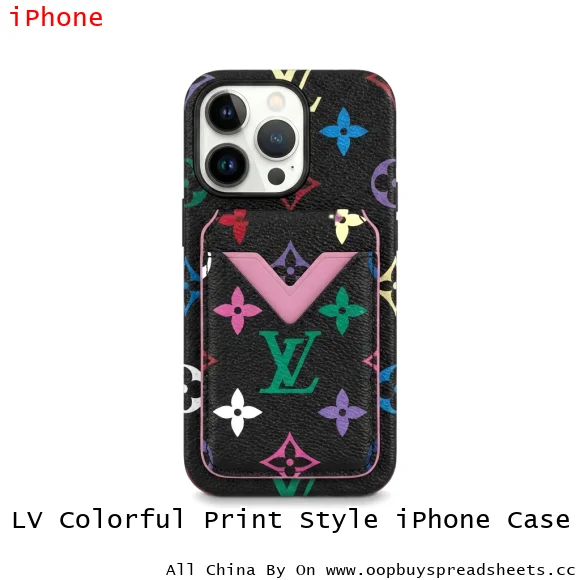 LV Colorful Print Style iPhone Case