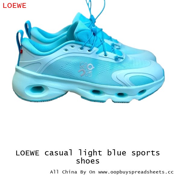 LOEWE casual light blue sports shoes