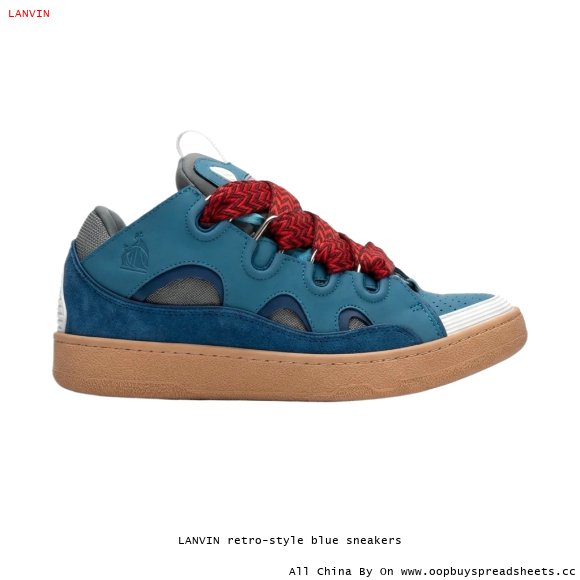 LANVIN retro-style blue sneakers