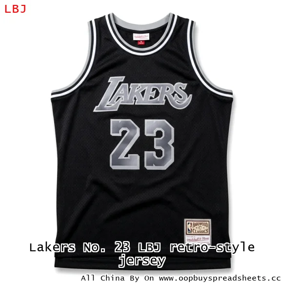 Lakers No. 23 LBJ retro-style jersey