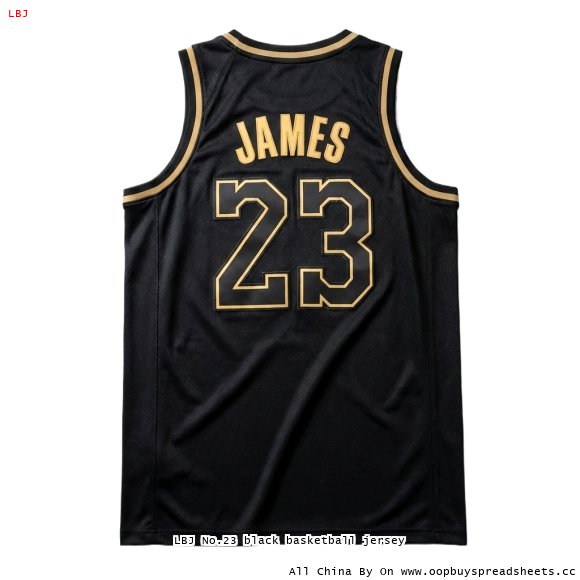 LBJ No.23 black basketball jersey