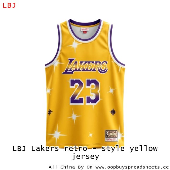 LBJ Lakers retro - style yellow jersey