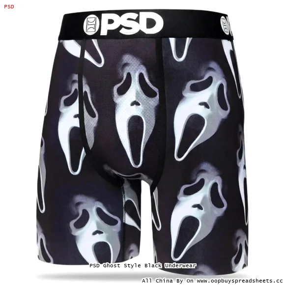 PSD Ghost Style Black Underwear