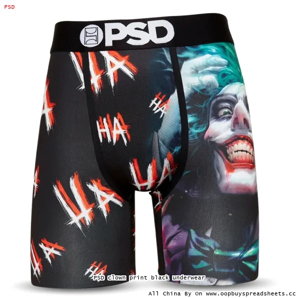 PSD clown print black underwear