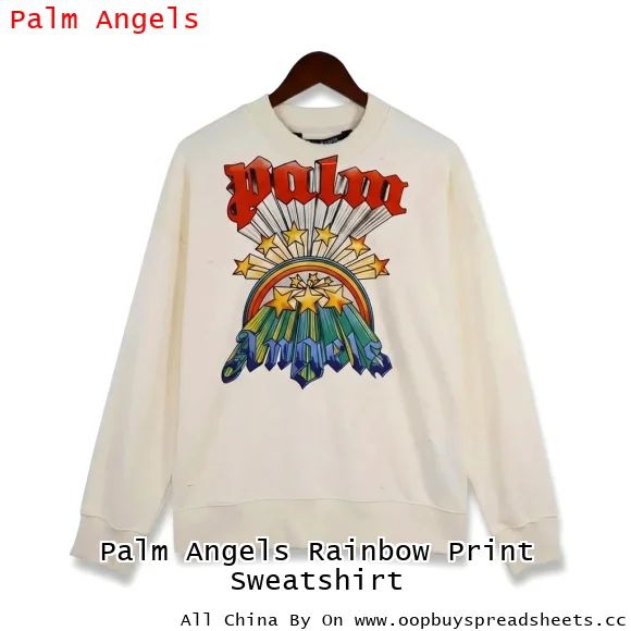 Palm Angels Rainbow Print Sweatshirt