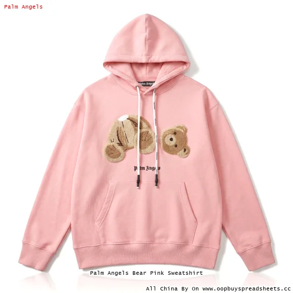 Palm Angels Bear Pink Sweatshirt