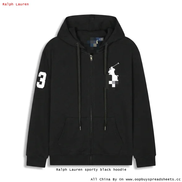 Ralph Lauren sporty black hoodie