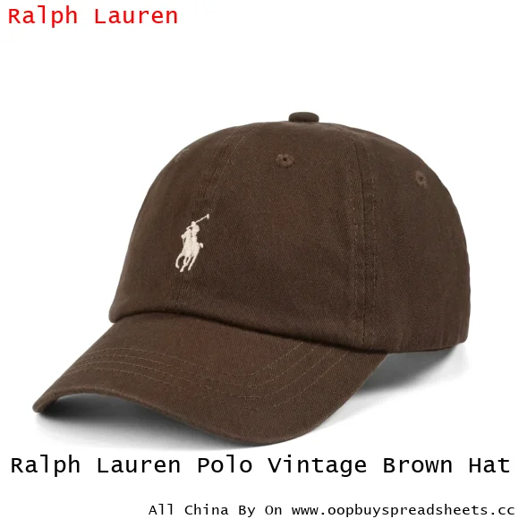 Ralph Lauren Polo Vintage Brown Hat