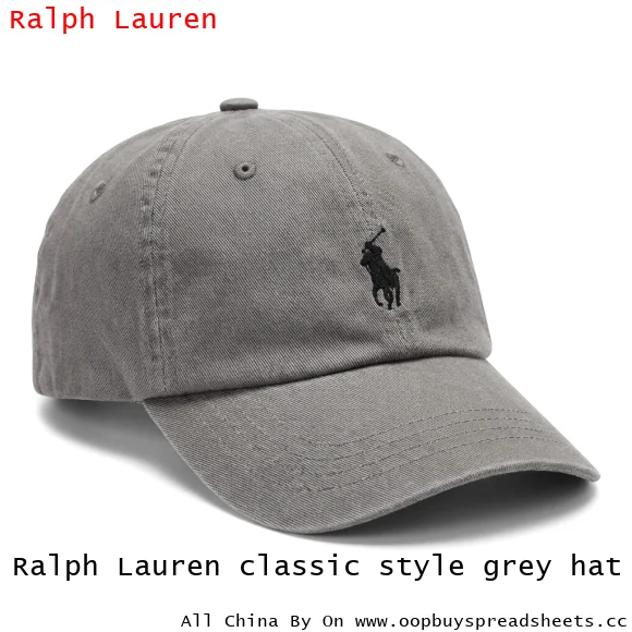 Ralph Lauren classic style grey hat
