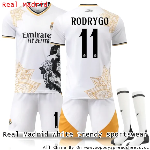 Real Madrid white trendy sportswear