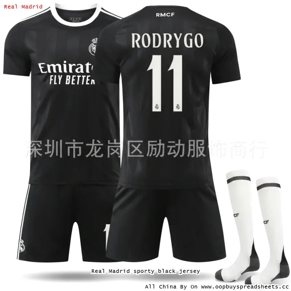 Real Madrid sporty black jersey