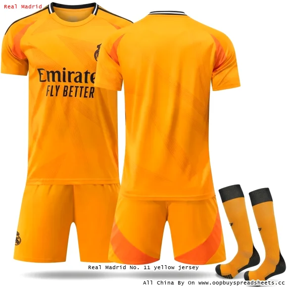 Real Madrid No. 11 yellow jersey