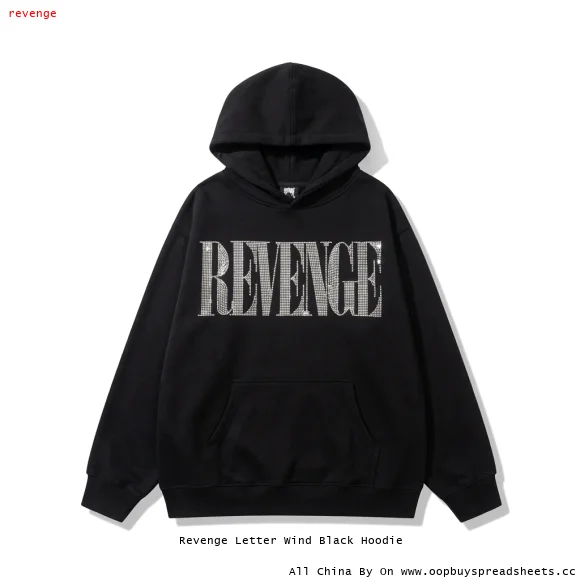 Revenge Letter Wind Black Hoodie