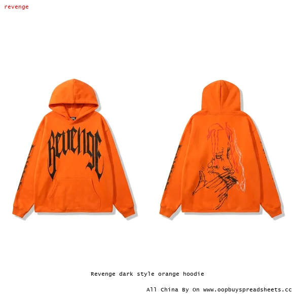 Revenge dark style orange hoodie