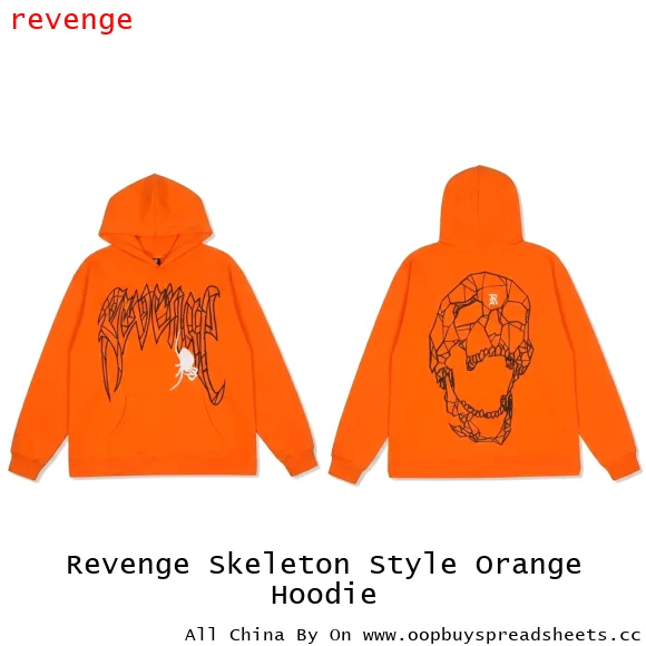 Revenge Skeleton Style Orange Hoodie