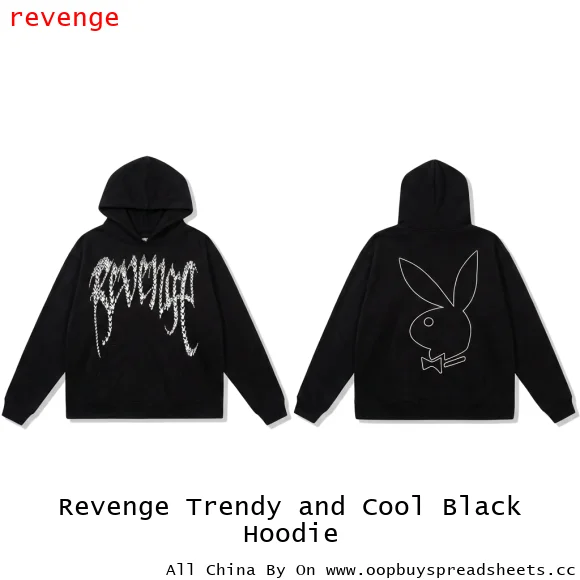 Revenge Trendy and Cool Black Hoodie