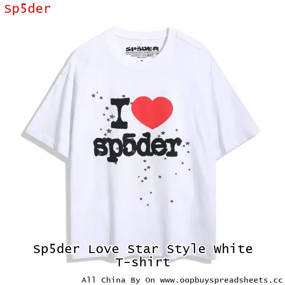 Sp5der Love Star Style White T-shirt