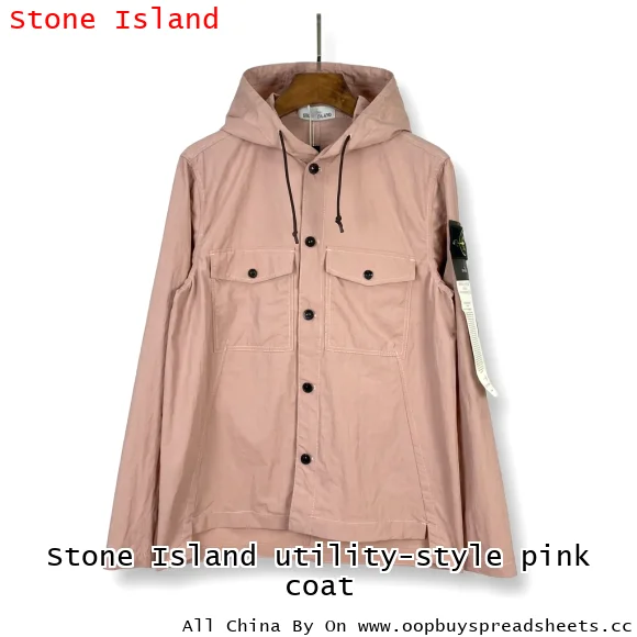 Stone Island utility-style pink coat