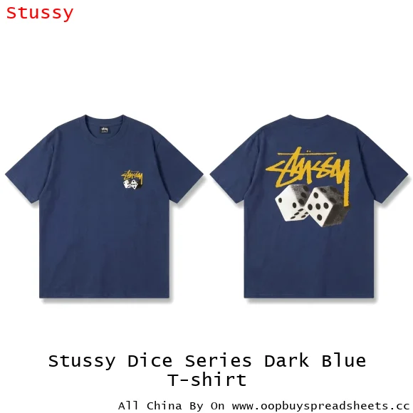 Stussy Dice Series Dark Blue T-shirt