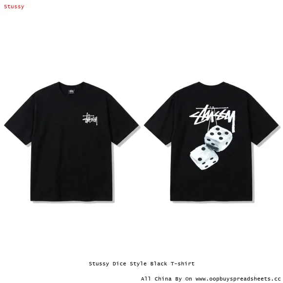 Stussy Dice Style Black T-shirt