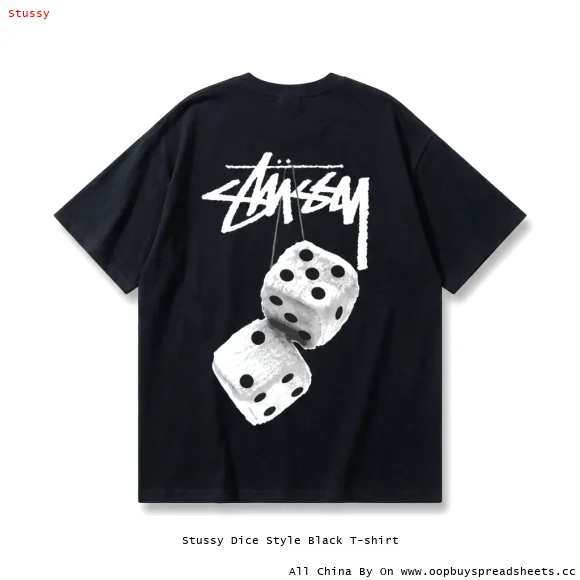 Stussy Dice Style Black T-shirt