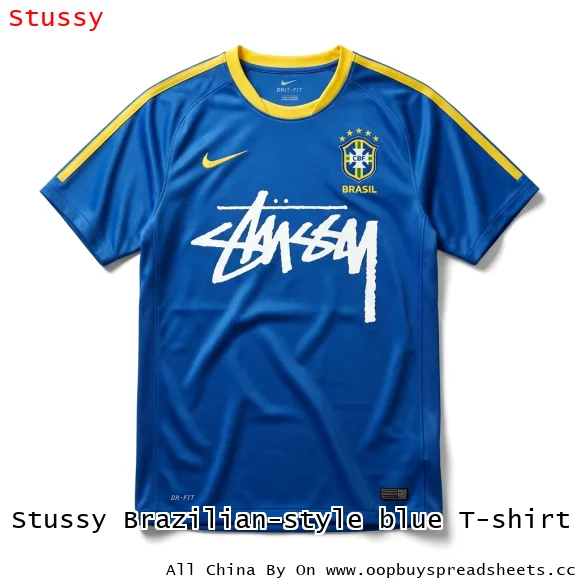 Stussy Brazilian-style blue T-shirt