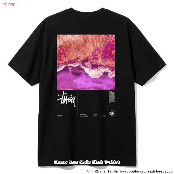 Stussy Wave Style Black T-shirt