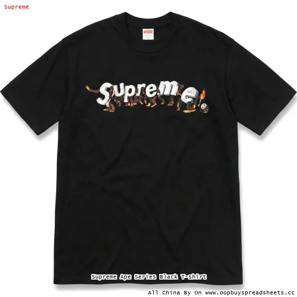 Supreme Ape Series Black T-shirt