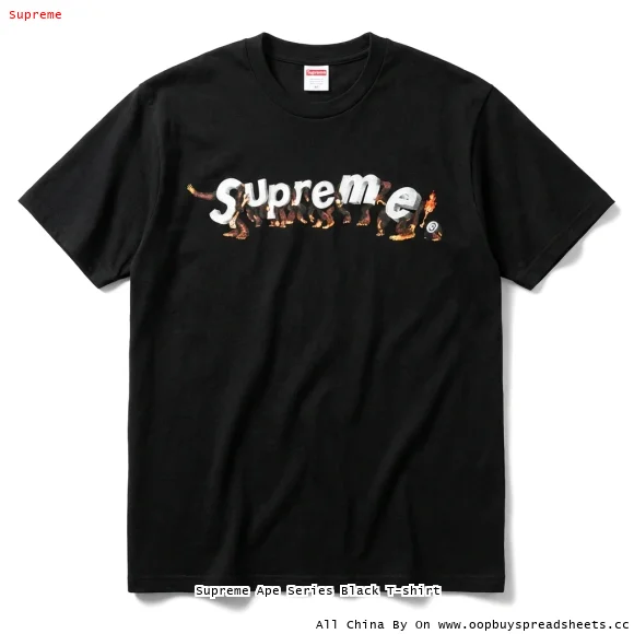 Supreme Ape Series Black T-shirt