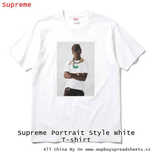 Supreme Portrait Style White T-shirt