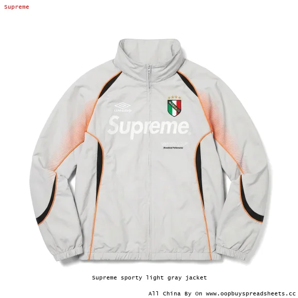 Supreme sporty light gray jacket