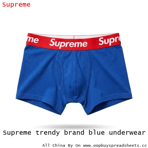 Supreme trendy brand blue underwear