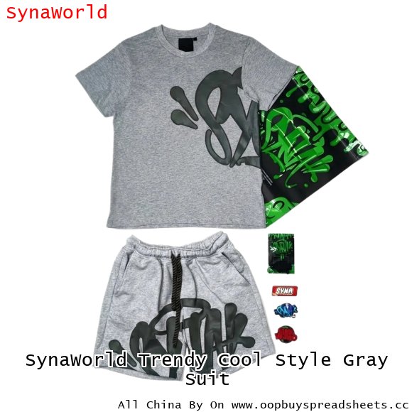 SynaWorld Trendy Cool Style Gray Suit