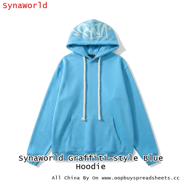 SynaWorld Graffiti-style Blue Hoodie