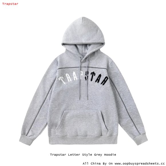 Trapstar Letter Style Grey Hoodie