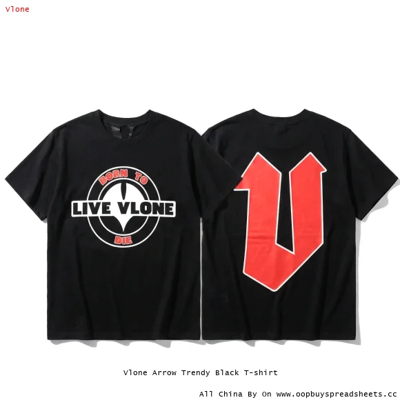 Vlone Arrow Trendy Black T-shirt