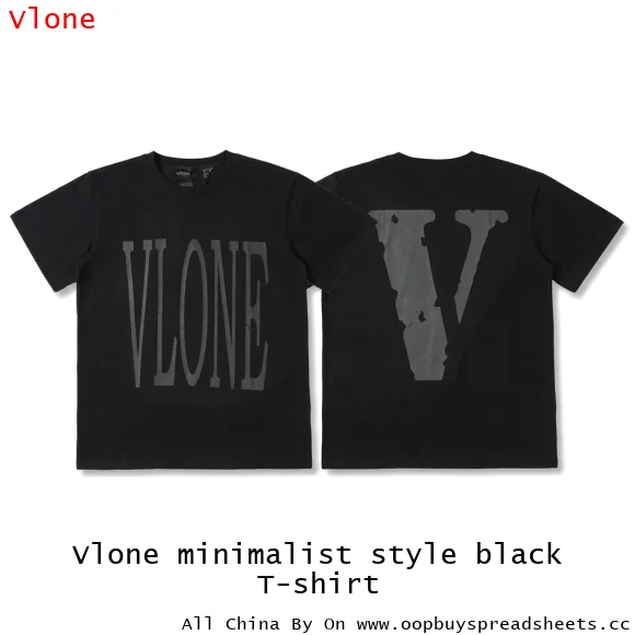 Vlone minimalist style black T-shirt